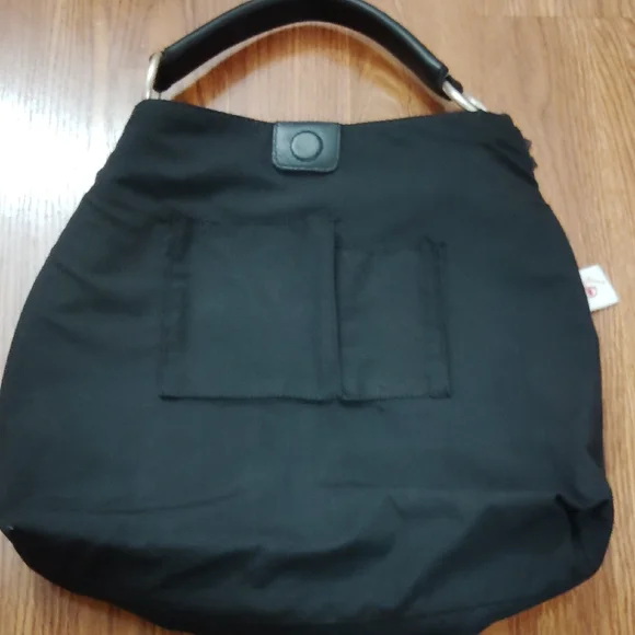 Lucky Brand Leather Purse Braiding Detail Metal Studs Shoulder Crescent Hobo Bag - Picture 9 of 16